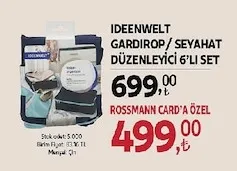 Ideenwelt Gardirop/ Seyahat Düzenleyici 6'Lı Set