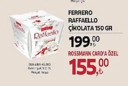 Ferrero Raffaello Çikolata 150 Gr