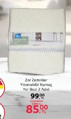 Zor Zeminler Yıkanabilir Kumaş Yer Bezi 2 Adet