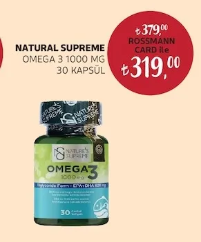 Natural Supreme Omega 3 1000 Mg 30 Kapsül