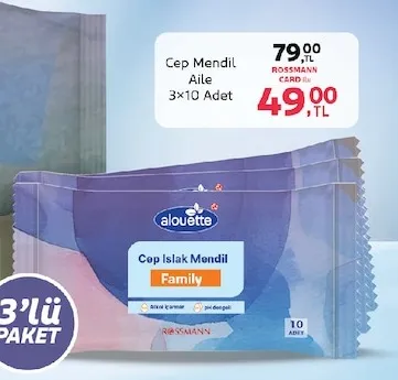 Alouette Cep Mendil Aile 3X10 Adet