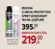 Rexona Clinical Protection Sprey Deodorant 150 Ml Çeşitleri