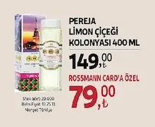 Pereja Limon Çiçeği Kolonyası 400 Ml