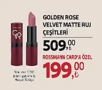 Golden Rose Velvet Matte Ruj Çeşitleri