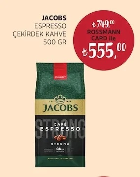 Jacobs Espresso Çekirdek Kahve 500 Gr