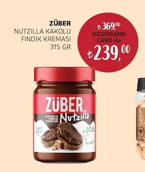 Züber Nutzilla Kakolu Fındık Kreması 315 Gr