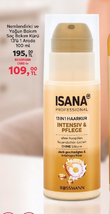 Nemlendirici Ve Yoğun Bakım Saç Bakım Kürü 13'Ü 1 Arada 100 Ml