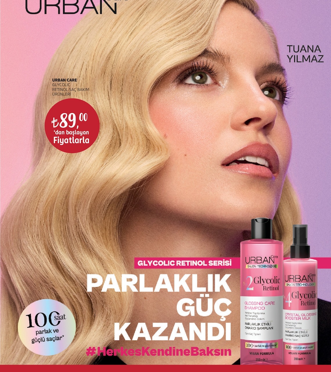 Urban Care Glycolic Retinol Parlaklık Etkili Onarıcı Şampuan 350Ml