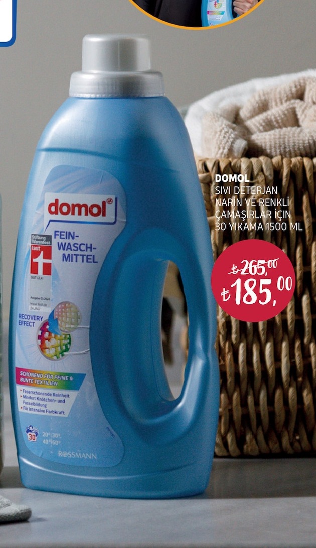 Domol Sıvı Deterjan Renkli Ve Renkli Çamaşırlar İçin 1500 Ml