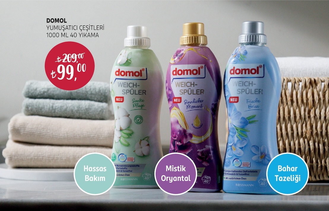 Domol Yumuşatici Çeşitleri 1000 Ml 40 Yikama
