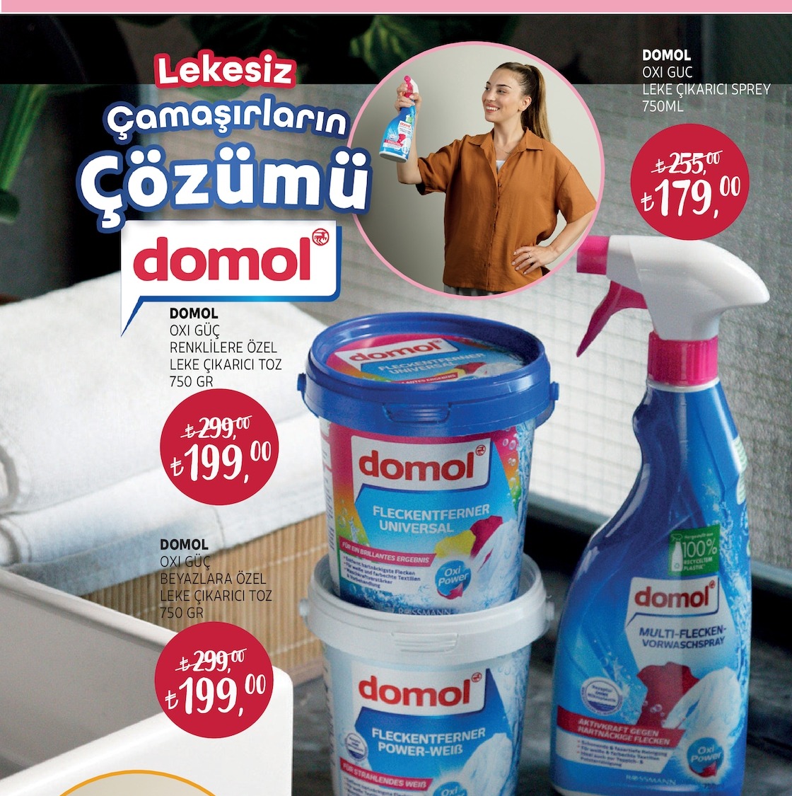 Domol Oxi Güç Renklilere Özel Leke Çıkarıcı Toz 750Gr