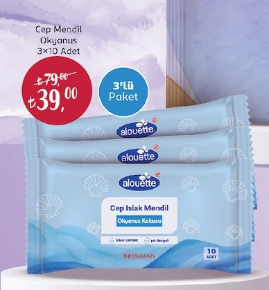 Alouette Cep Mendil Okyanus Kokusu 3X10 Adet