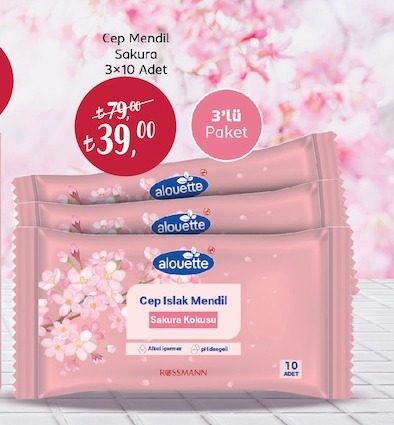 Alouette Cep Mendil Sakura 3X10 Adet