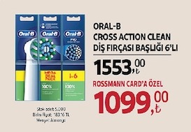 Oral-B Cross Action Clean Diş Fırçası Başlığı 6'Lı
