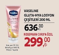 Vaseline Gluta-Hya Losyon Çeşitleri 200 Ml