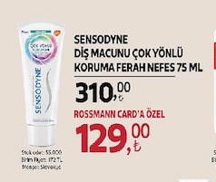 Sensodyne Diş Macunu Çok Yönlü Koruma Ferah Nefes 75 Ml