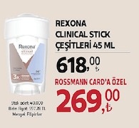 Rexona Clinical Stick Çeşitleri 45 Ml