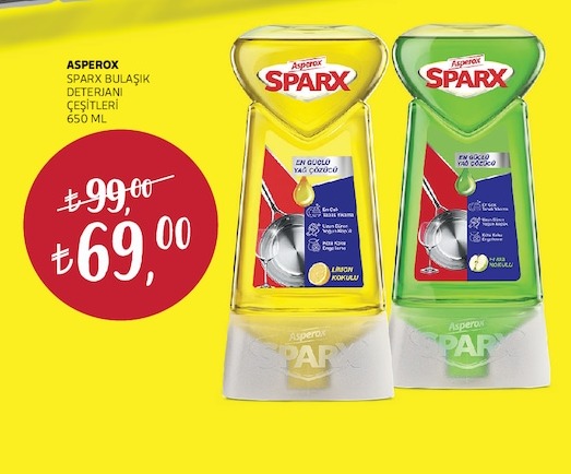 Asperox Sparx Bulaşık Deterjanı Çeşitleri 650Ml