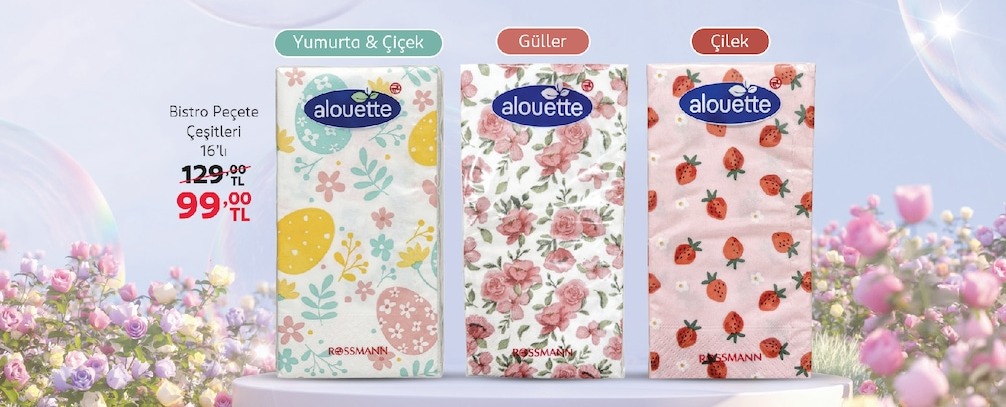 Alouette Bistro Peçete Çeşitleri 16'Lı