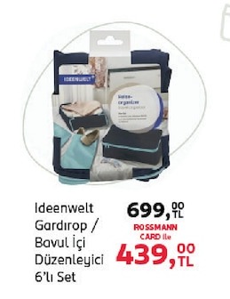 Ideenwelt Gardırop / Bavul İçi Düzenleyici 6'Lı Set