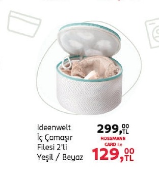 Ideenwelt İç Çamaşır Filesi 2'Li Yeşil / Beyaz