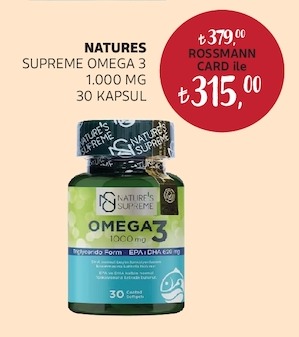 Natures Supreme Omega 3 1000 Mg 30 Kapsul