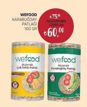 Wefood Karabuğday Patlağı 100 Gr