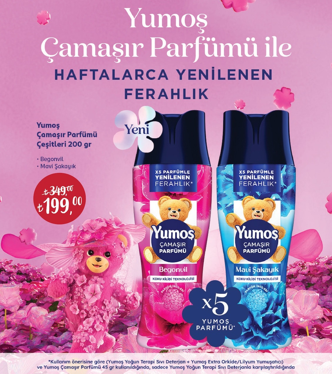 Yumoş Çamaşır Parfümü Çeşitleri 200Gr