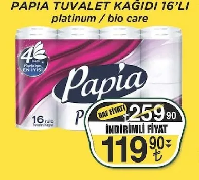 Papia Tuvalet Kağıdı 16'Lı