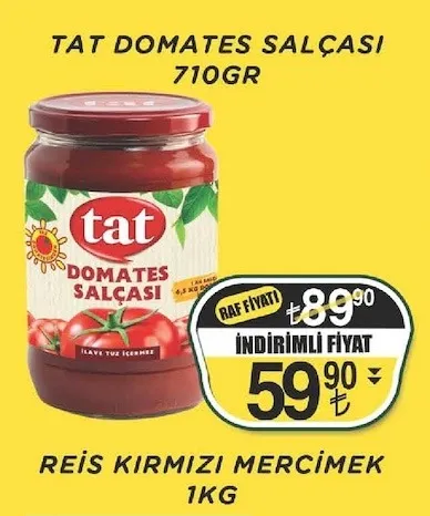 Tat Domates Salçası 710Gr