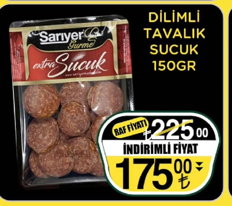Sarıyer Gurme Dilimli Tavalık Sucuk 150Gr