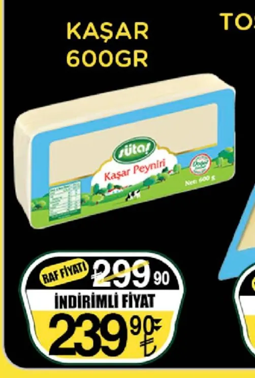 Sütaş Kaşar Peyniri 600Gr