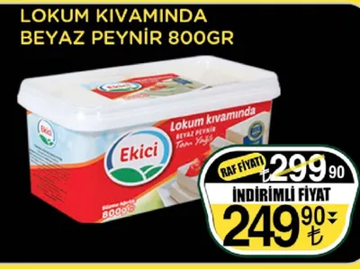 Ekici Lokum Kıvamında Beyaz Peynir 800 Gr