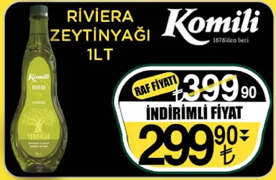 Komili Riviera Zeytinyağı 1Lt