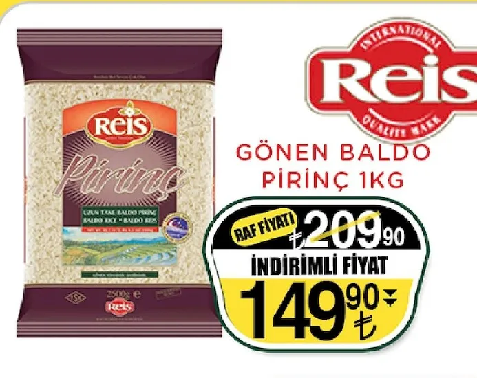 Reis Gönen Baldo Pirinç 1 Kg