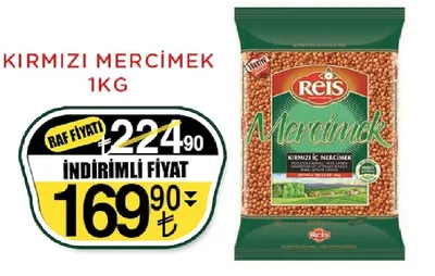 Reis Kırmızı Mercimek 1 Kg