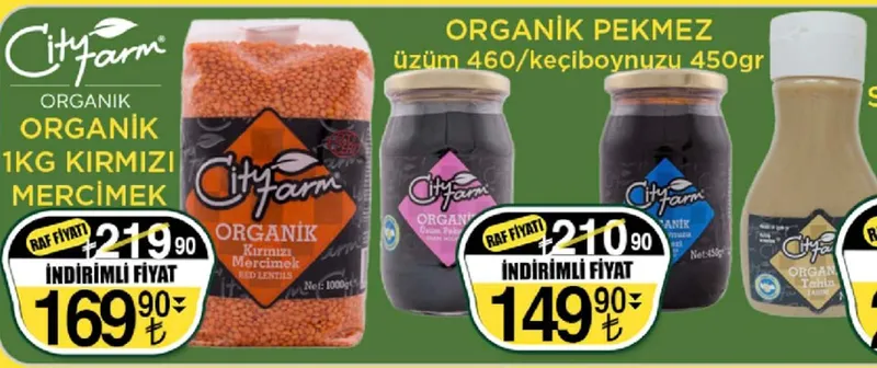 City Farm Organik Kırmızı Mercimek 1Kg