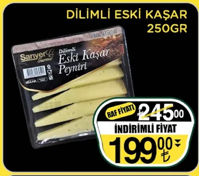 Sarıyer Gurme Dilimli Eski Kaşar 250Gr