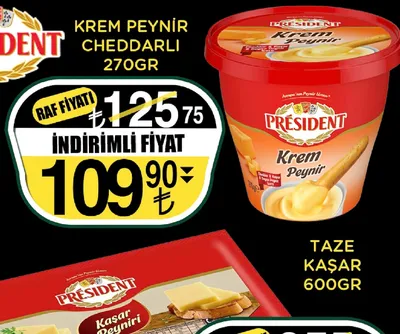 President Krem Peynir Cheddarli 270Gr