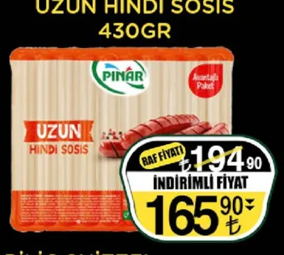 Pınar Uzun Hindi Sosis 430Gr