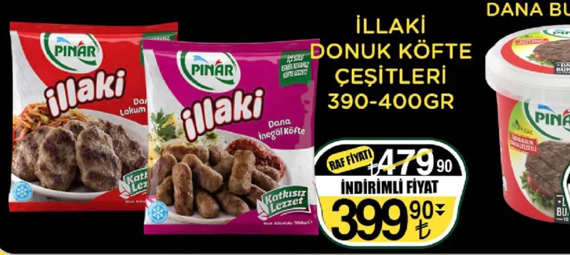 Pınar İllaki Donuk Köfte Çeşitleri 390-400Gr