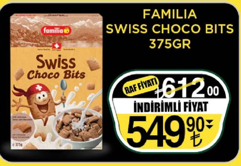 Familia Swiss Choco Bits 375Gr