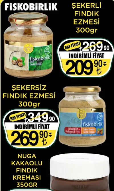 Fiskobirlik Şekerli Fındık Ezmesi 300Gr