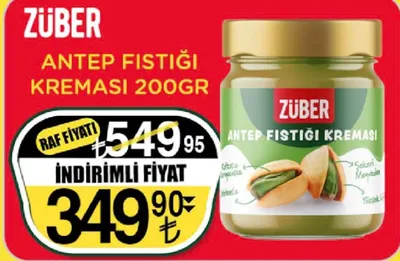 Züber Antep Fıstığı Kreması 200Gr