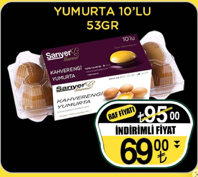 Sarıyer Gurme Kahverengi Yumurta 10'Lu 53Gr
