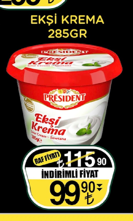 President Ekşi Krema 285Gr