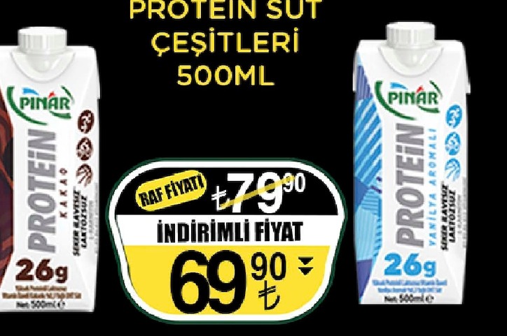 Pınar Protein Süt Çeşitleri 500Ml