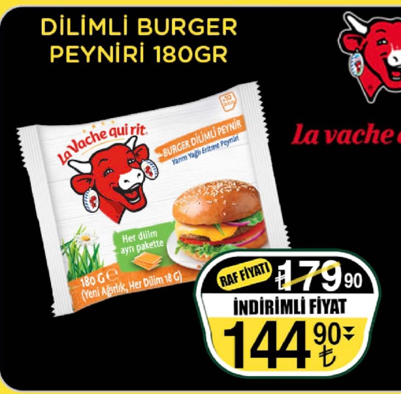 Dilimli Burger Peyniri 180Gr