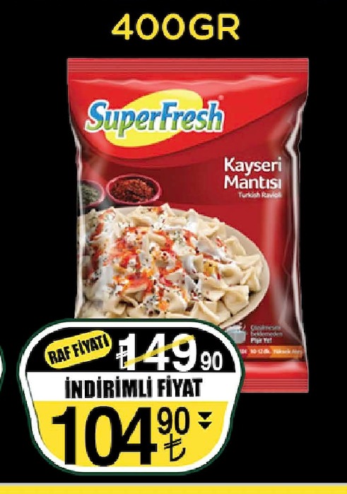Superfresh Kayseri Mantısı 400Gr