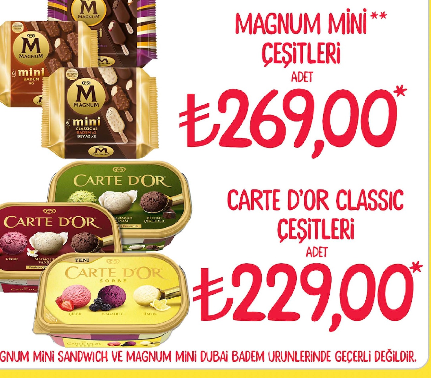 Magnum Mini Çeşitleri